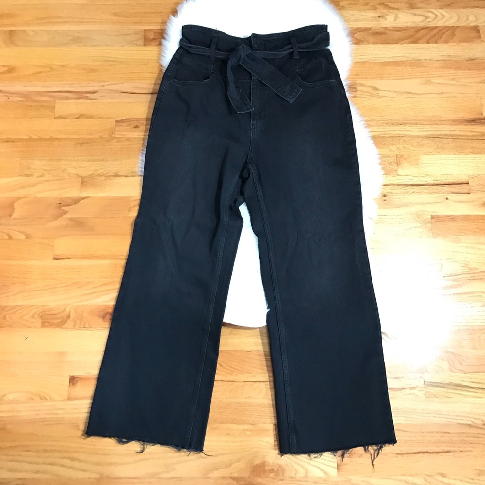 NWT Topshop Black Ultra High Waist Wide Leg Jeans